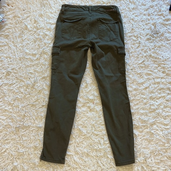 Level 99 Women's Skinny Cargo Jeans - Dark Green - Picture 2 of 6